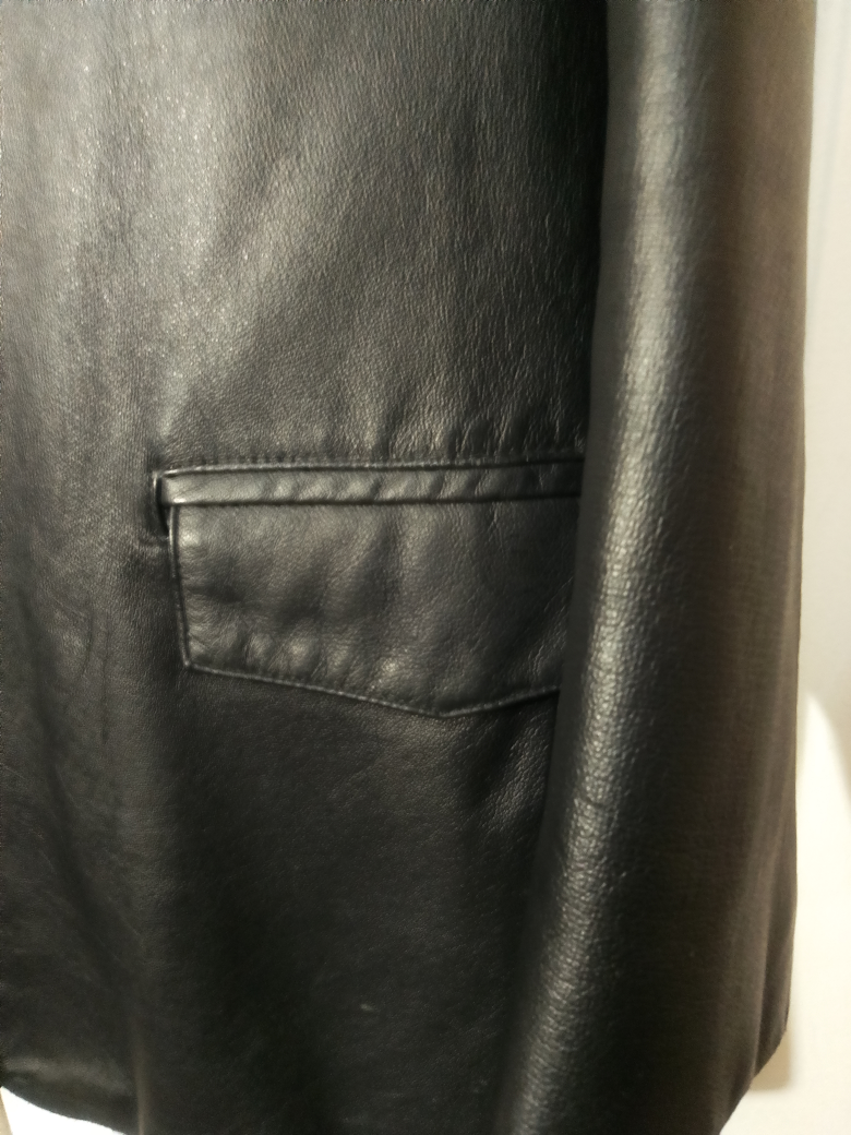 Vintage Leather Men's Blazer Jacket - Size L - photo 3
