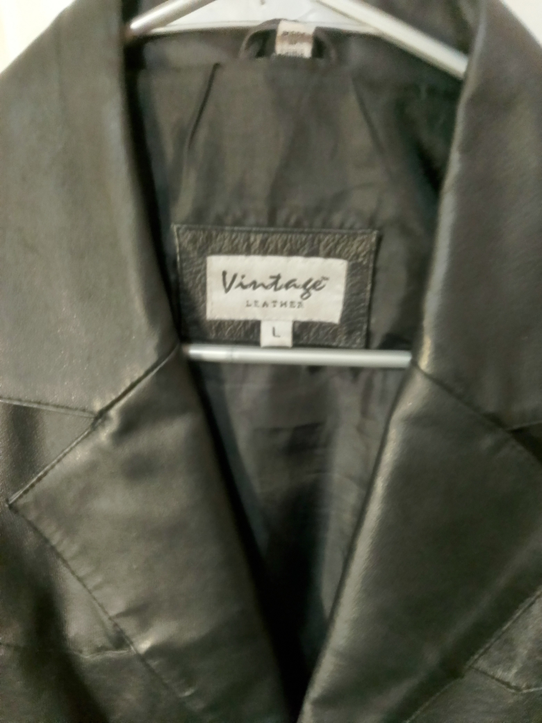 Vintage Leather Men's Blazer Jacket - Size L - photo 5