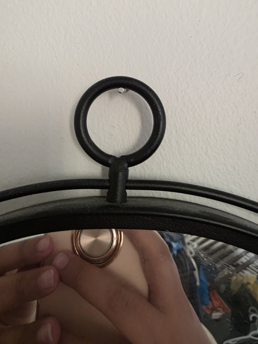 Black Metal Framed Wall Mirror - photo 2