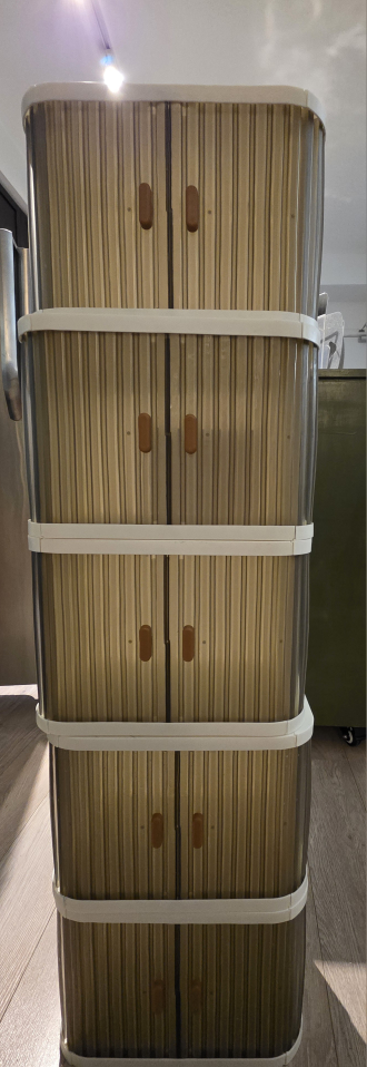 5 Stackable Rolling Shutter Storage Organizer - photo 4