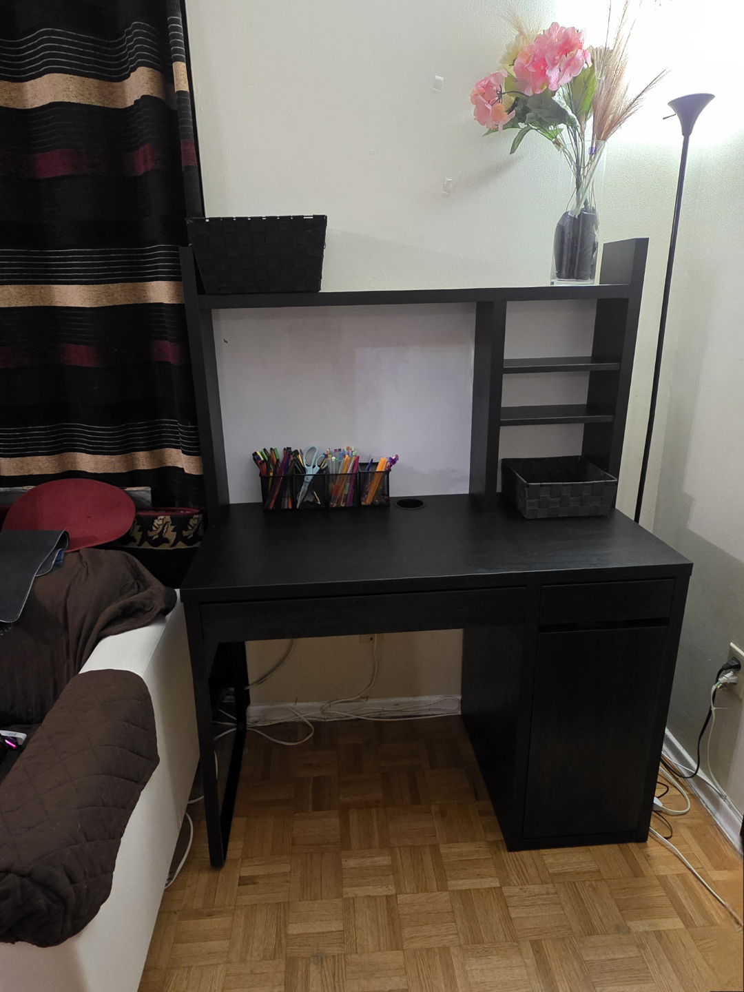 IKEA MICKE Desk with Hutch - Black-Brown - photo 3