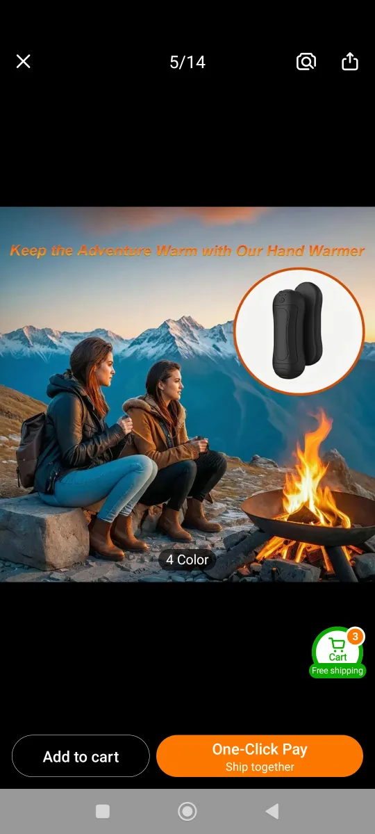 Brand New USB Pair of Rechargeable Hand Warmers with box image indicator(6)