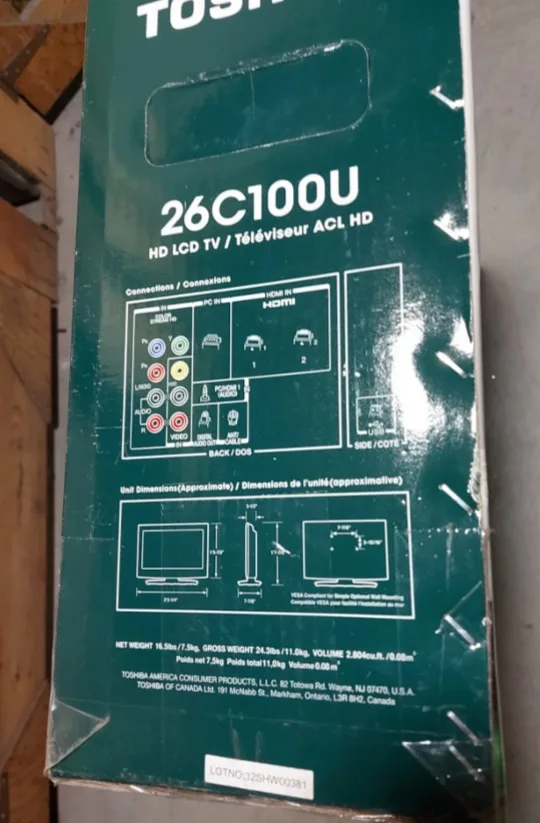 💚Toshiba 26C100U 26-inch HD LCD TV image indicator(5)