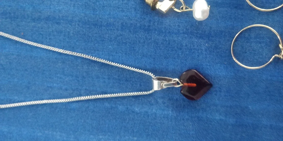 Jewelry Lot: Necklace, Earrings, Bracelet, and a Ring image indicator(5)