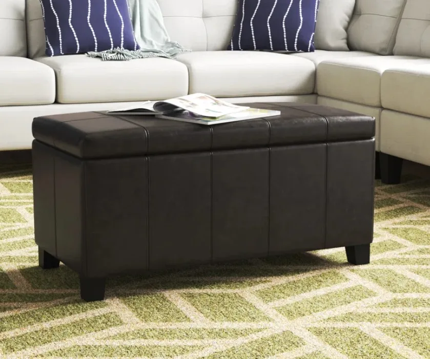 Brown Storage Ottoman Bench image indicator(2)