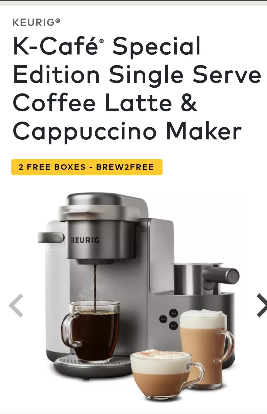 Keurig K-Cafe Coffee Latte Cappuccino