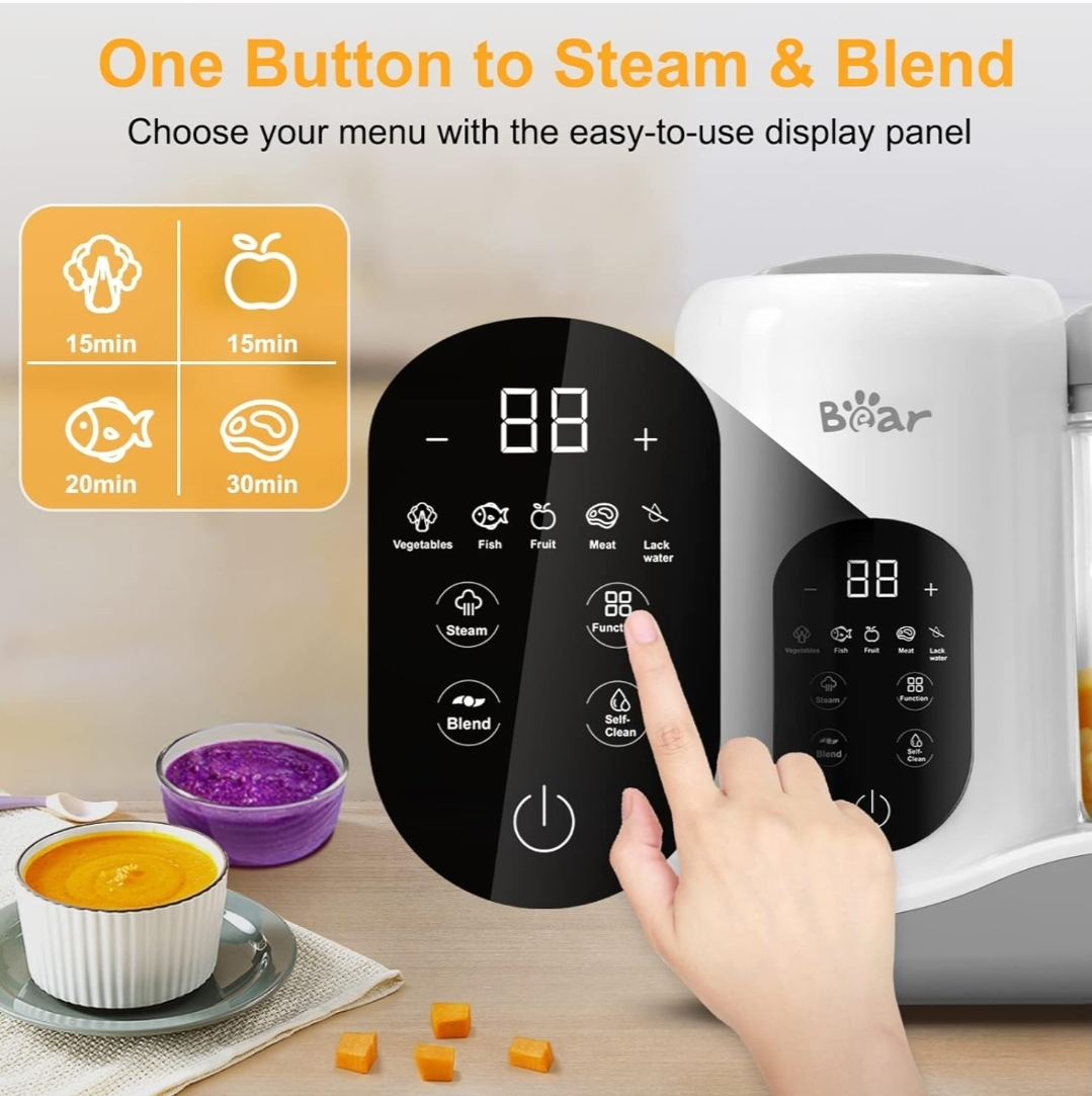 Bear Baby Food Maker - Steamer, Blender, and Puree Maker - photo 4