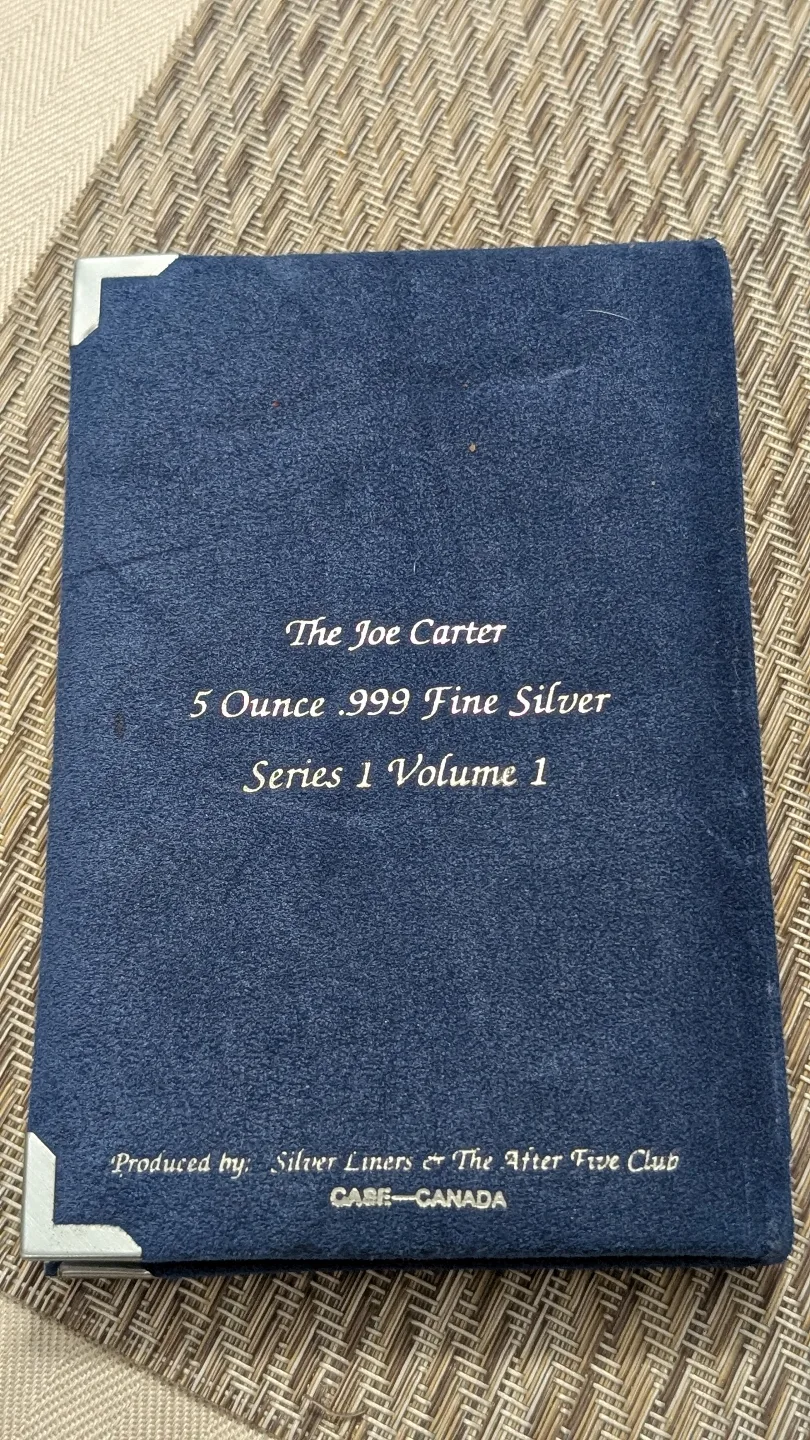 Joe Carter Blue Jays Silver Liners 5 Ounce .999 Fine Silver image indicator(5)