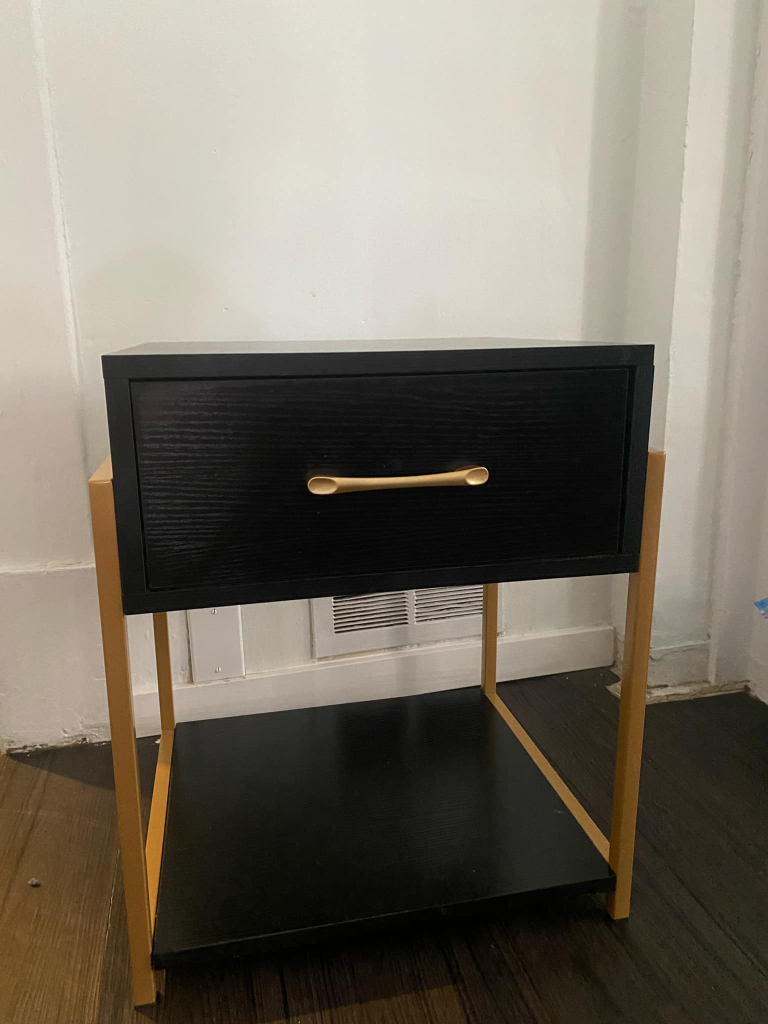 Black and Gold Nightstand