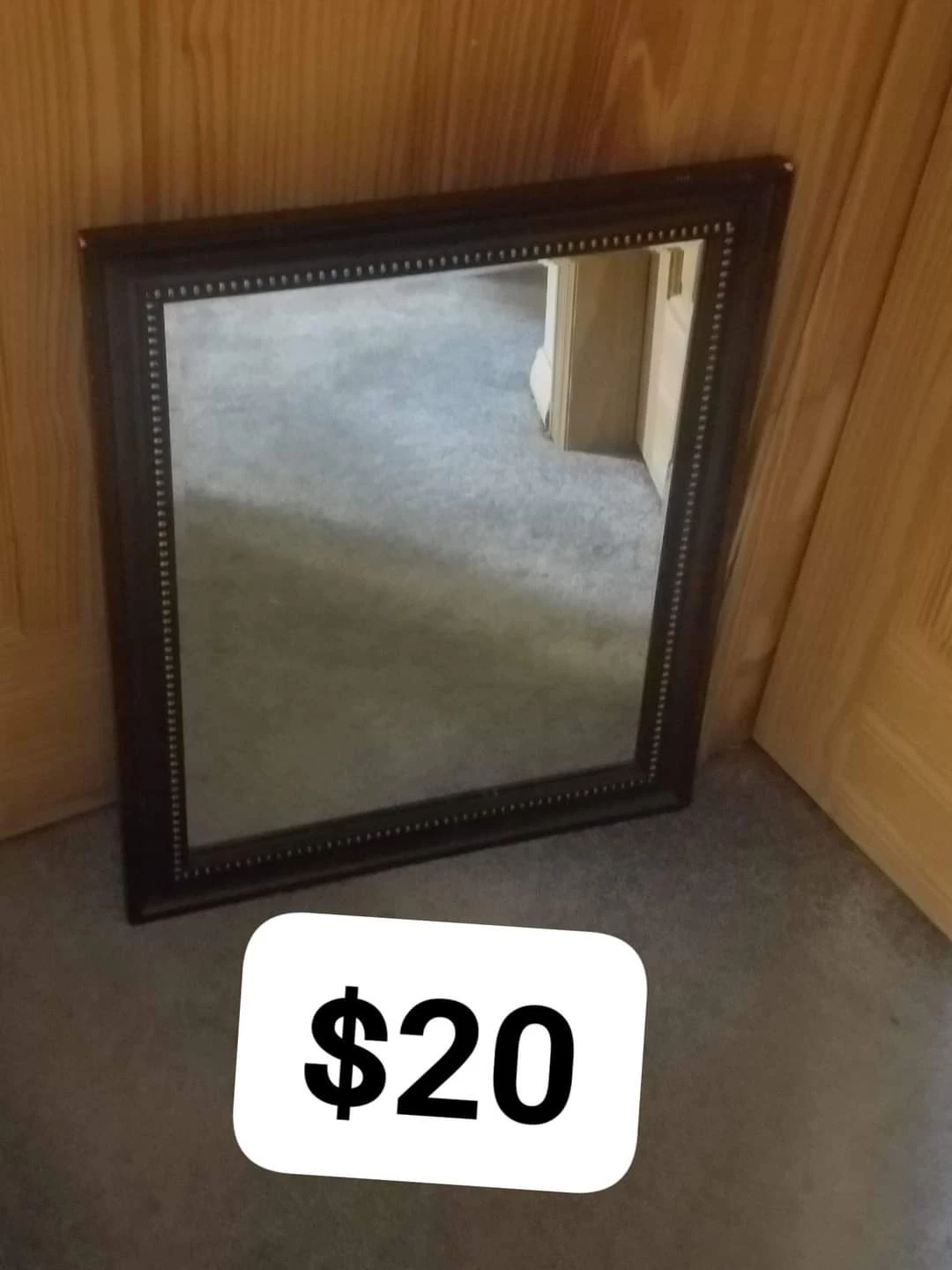 Dark Brown Framed Mirror