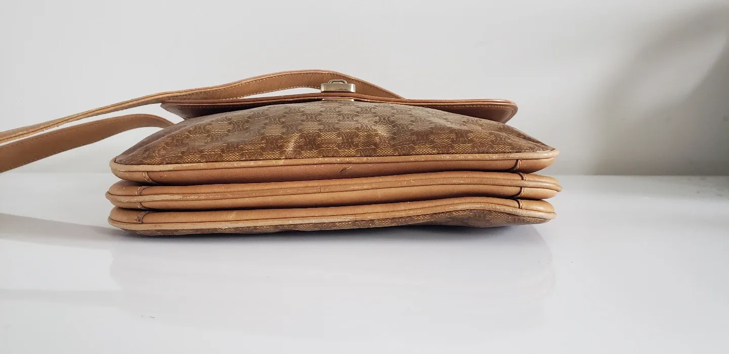 Vintage Celine Macadam Triomphe Clasp Crossbody Bag image indicator(6)