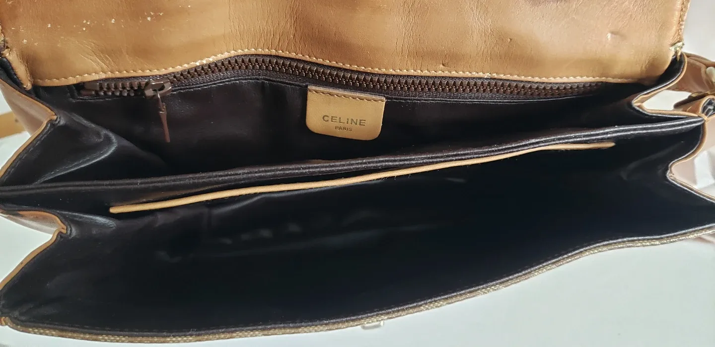 Vintage Celine Macadam Triomphe Clasp Crossbody Bag image indicator(7)