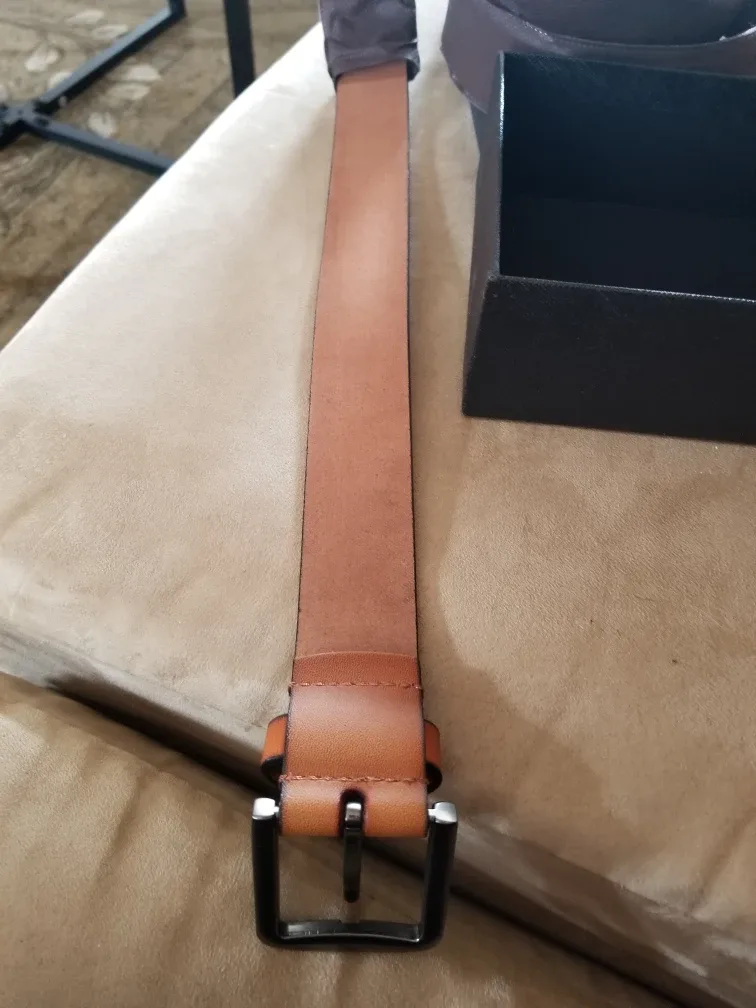 Mens leather belt brand new 43" image indicator(2)