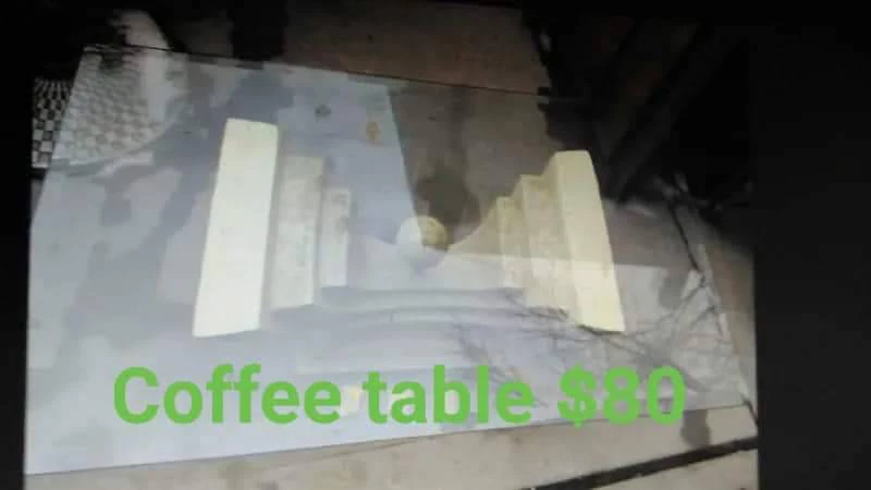 Glass Top Coffee Table with Unique Base
