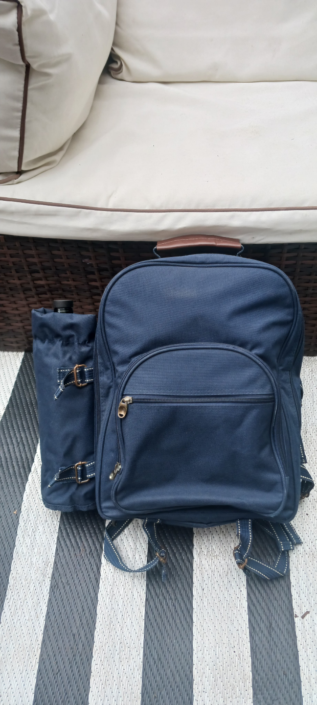 Picnic Backpack Set - Navy Blue