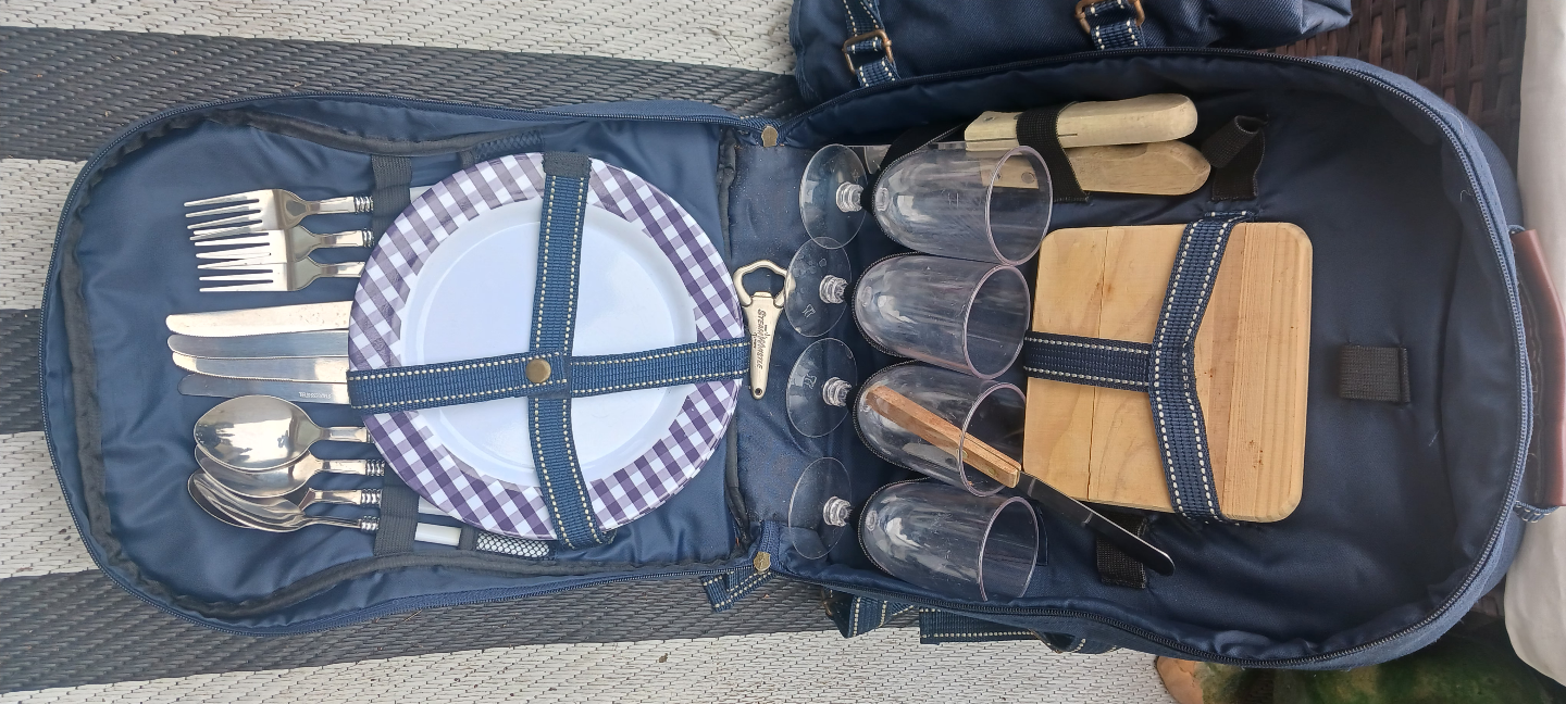 Picnic Backpack Set - Navy Blue - photo 3