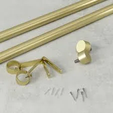 BNIB 1-inch Light Gold Curtain Rod set image indicator(3)