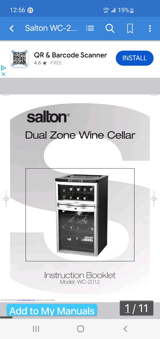 Salton Dual Zone Wine Cooler image indicator(8)