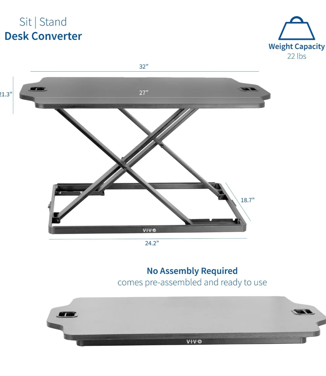 VIVO Tabletop Sit/Stand Workstation image indicator(4)