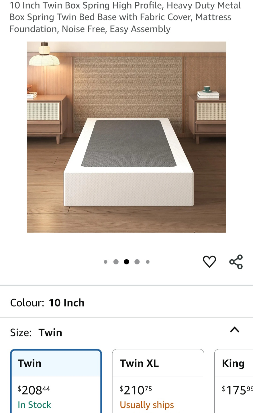 Twin 10-Inch Box Spring
