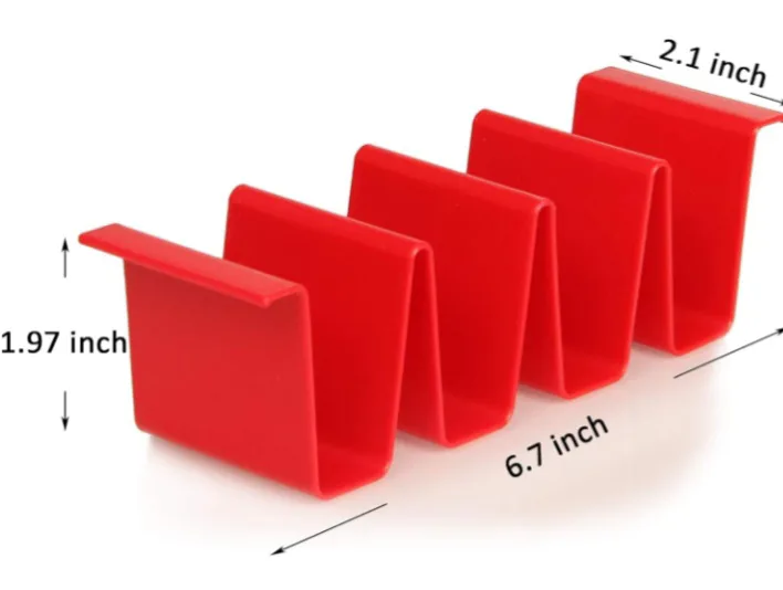 💚 NEW!   Youngever Taco Holder Stand - Set of 8 Rainbow Colors image indicator(3)