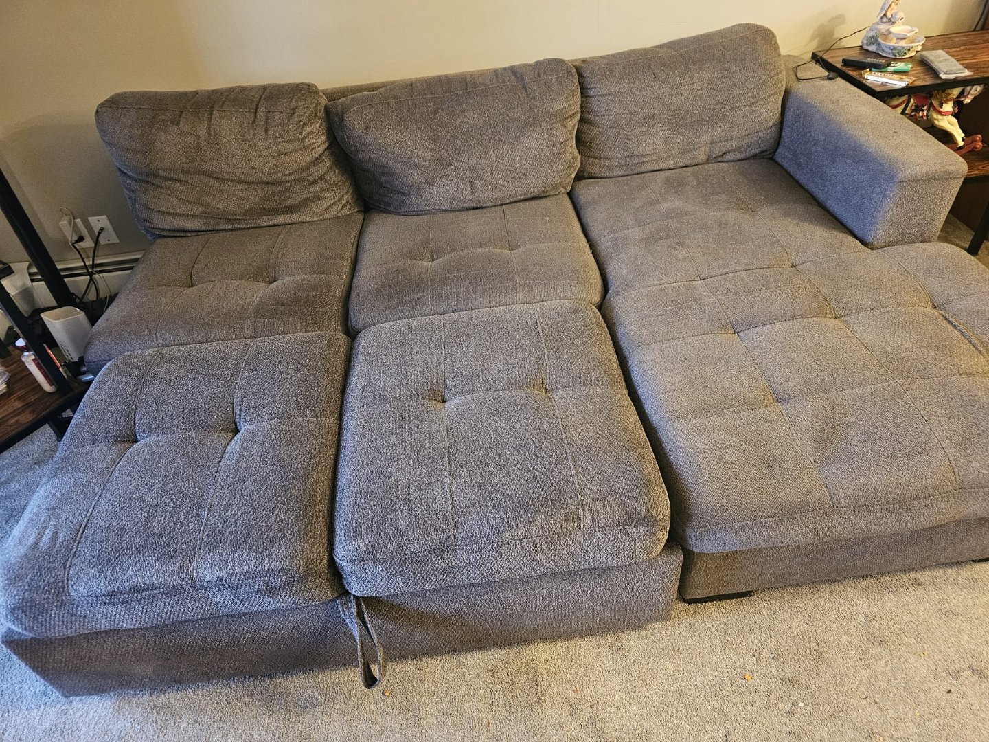 Sectional Couch With Pull out bed and storage - photo 5