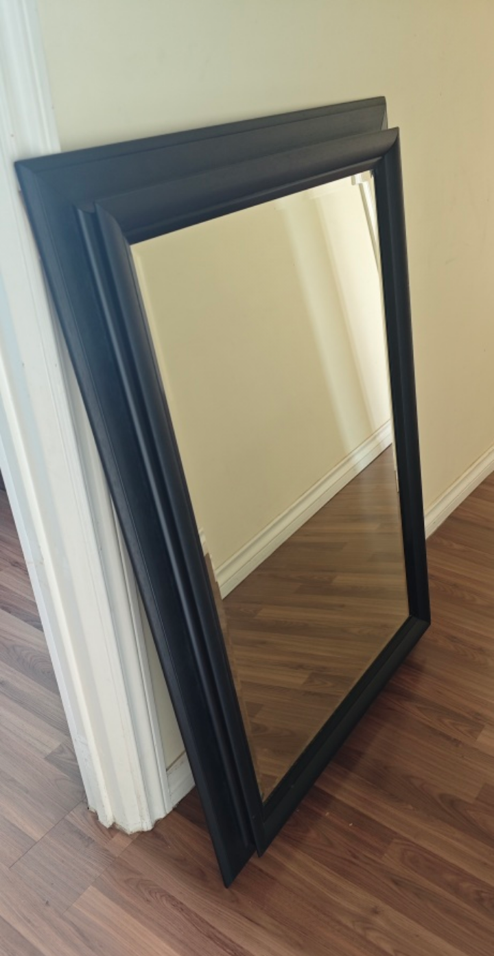 Large Black Framed Mirror