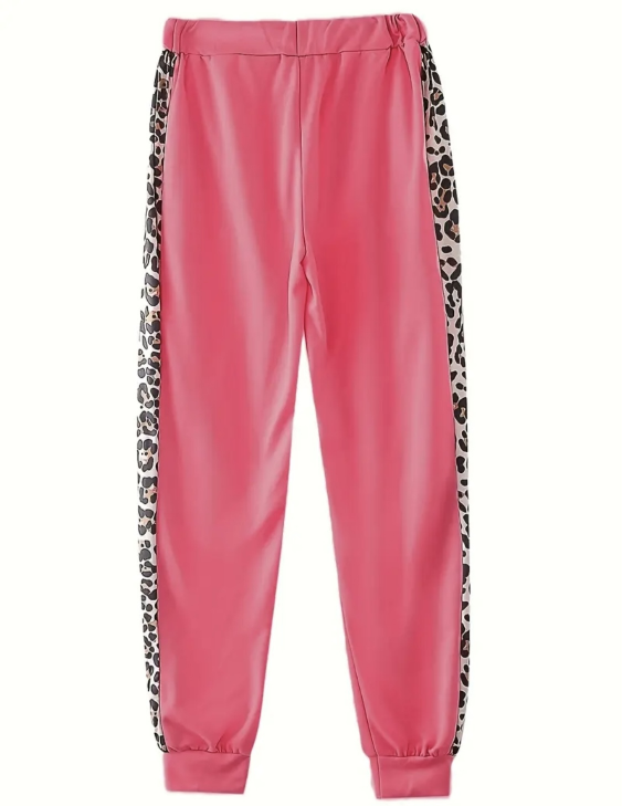 Pink Leopard Print Two-Piece Tracksuit - photo 3