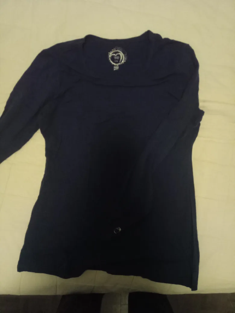 Navy blue long sleeve shirt, size LG thumbnail