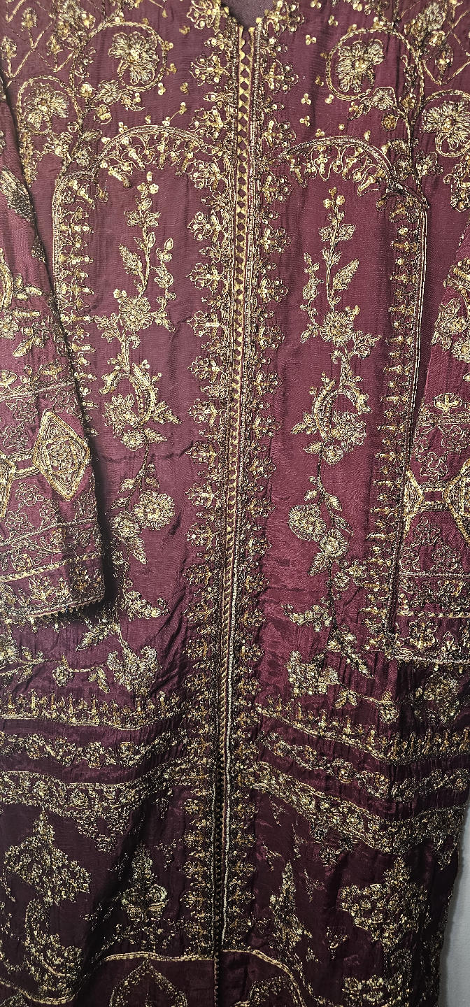 Asim Jofa Maroon Embroidered 3-Piece Suit - photo 5
