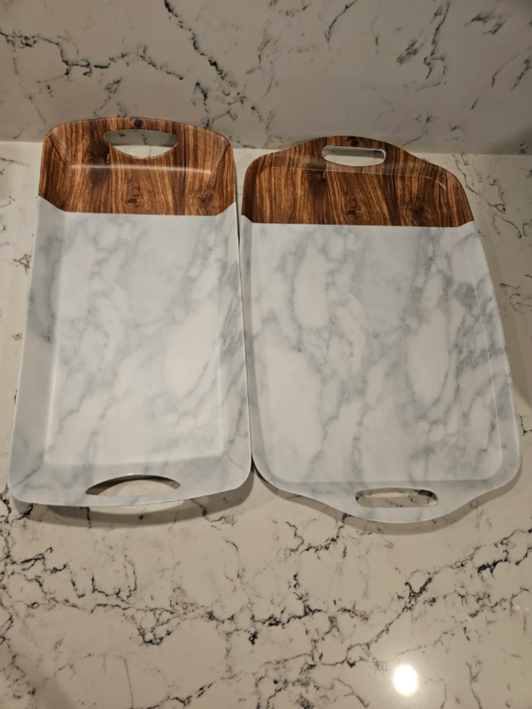 MOVING OUT SALE - Set of Two Decorative Serving Trays thumbnail