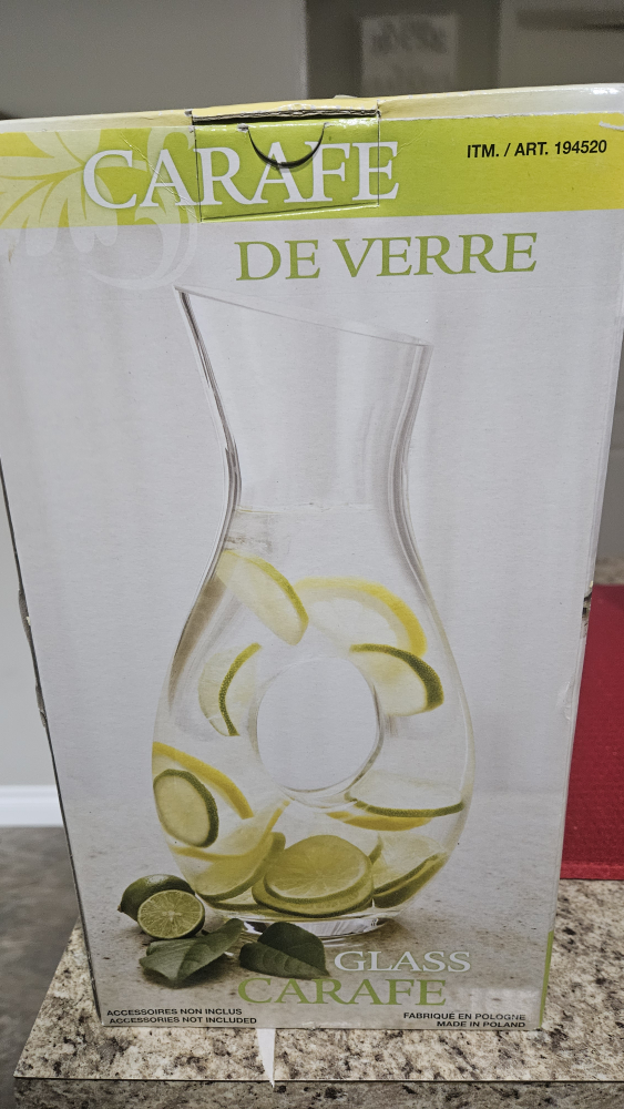 New Glass Carafe 1.4 Litre💚