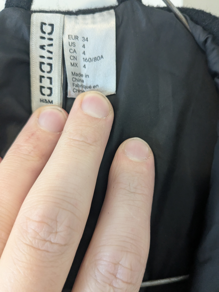 H&M Divided Black Hooded Coat - Size 4 - photo 2