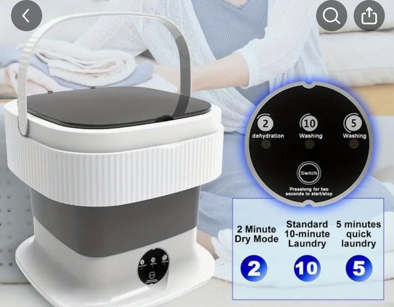 New Mini Washing Machine - 12L Portable Laundry Washer - photo 3