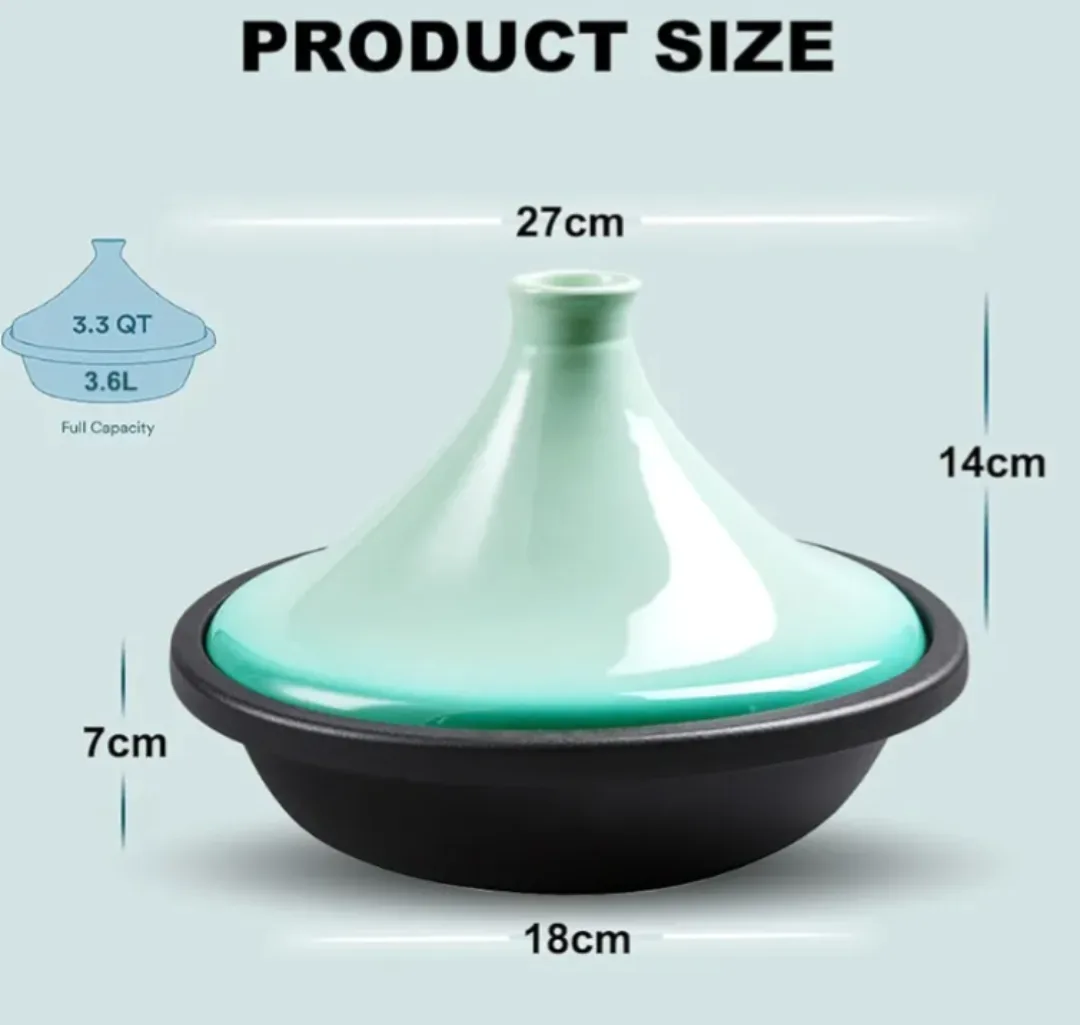 27cm Tagine Pot - Ceramic Cooking Dish with Lid image indicator(6)