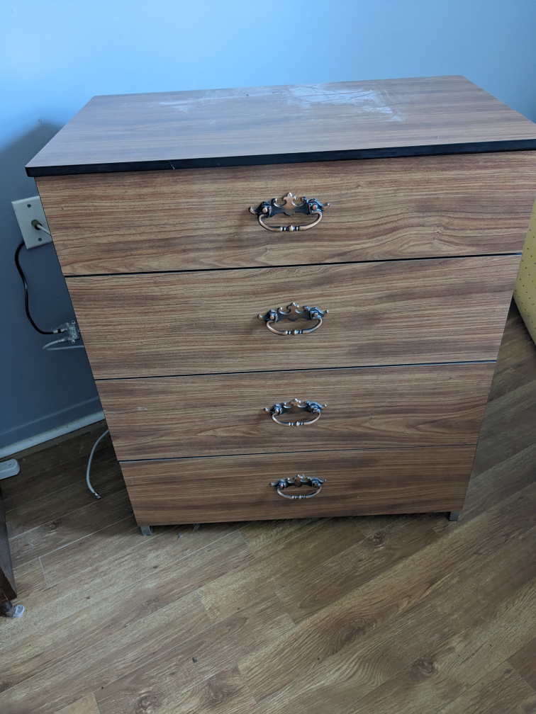 Vintage Metal Craft four-drawer dresser