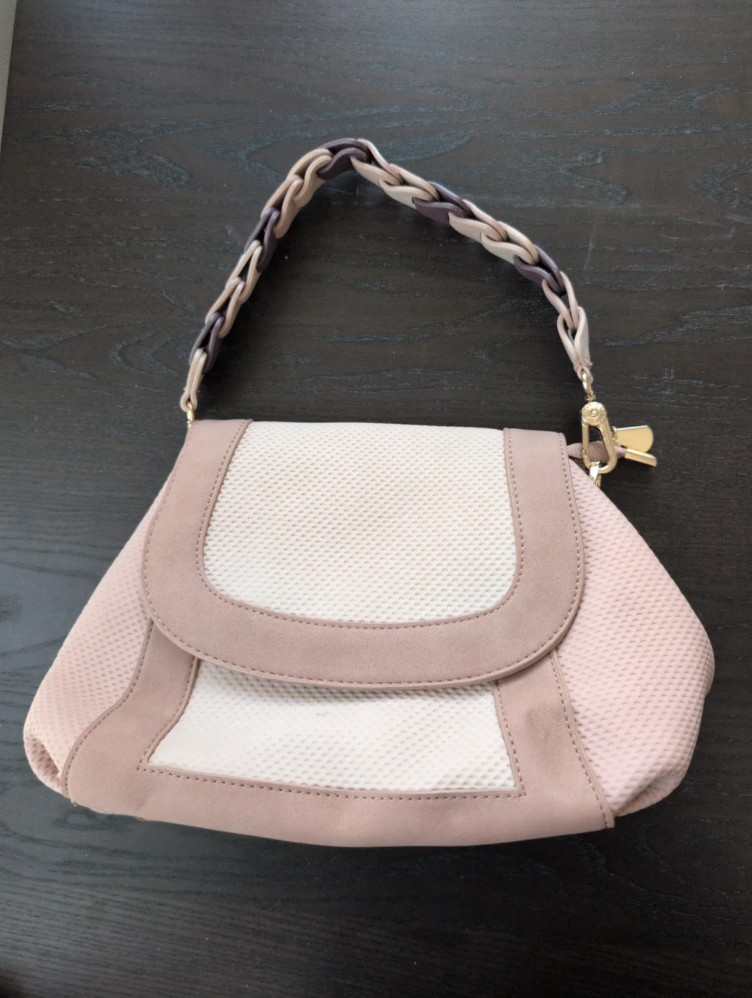 NEW - Blush/Nude Crossbody Bag with Interchangeable Strap image indicator(4)