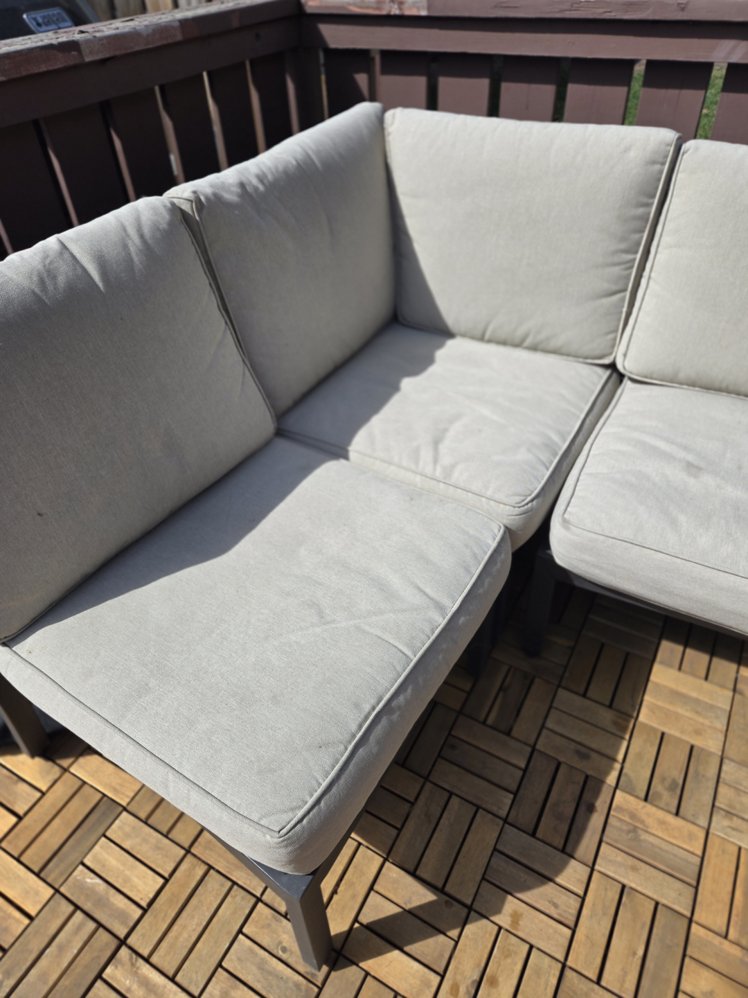 Outdoor Sectional Sofa with Cushions