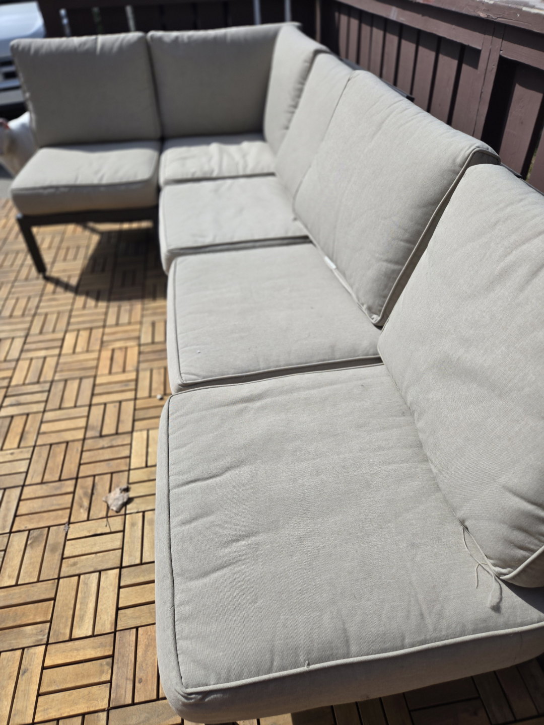 Outdoor Sectional Sofa with Cushions - photo 4