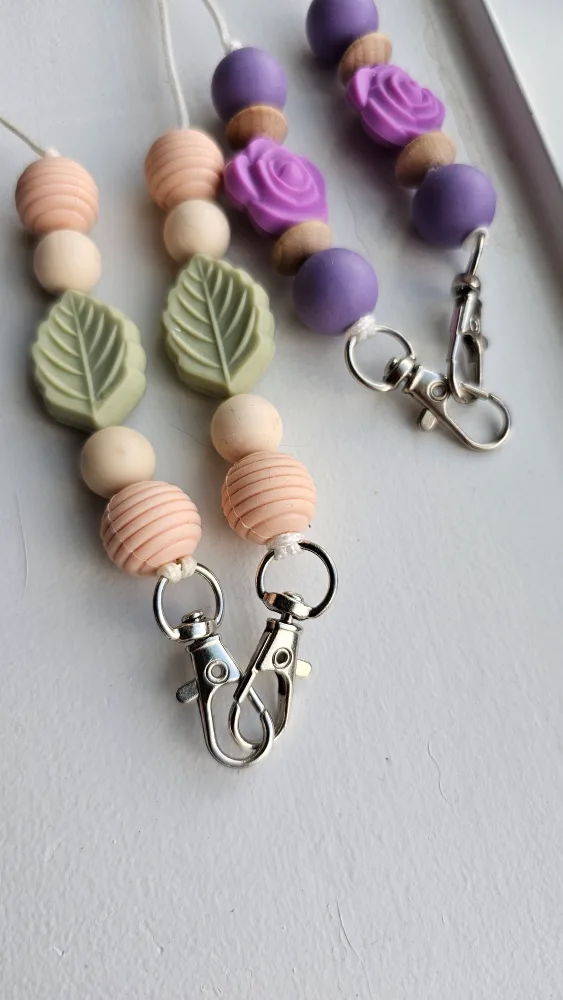 Two Handmade Beaded Mask Lanyards image indicator(2)