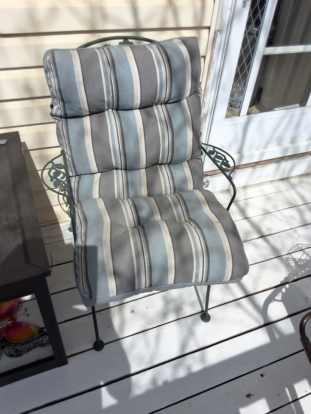 2 Metal Patio Chair with Cushions