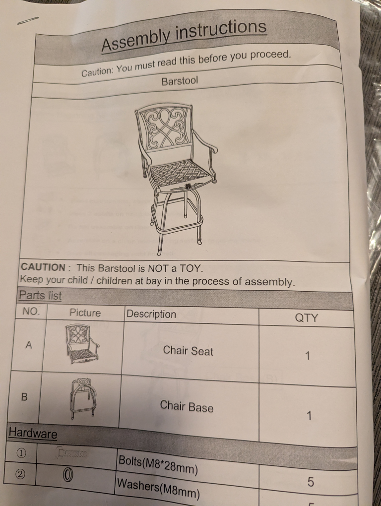 New Barstools - Set of  four