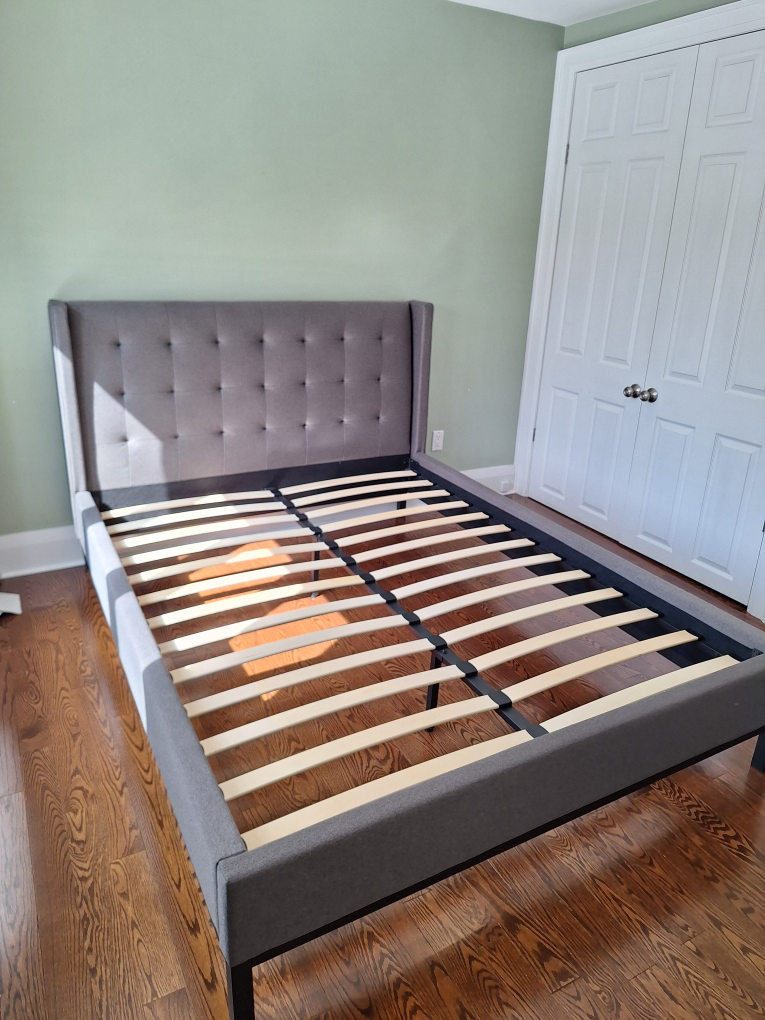 Structube DAWSON Queen Size Bed Size Upholstered Bed Frame - photo 2