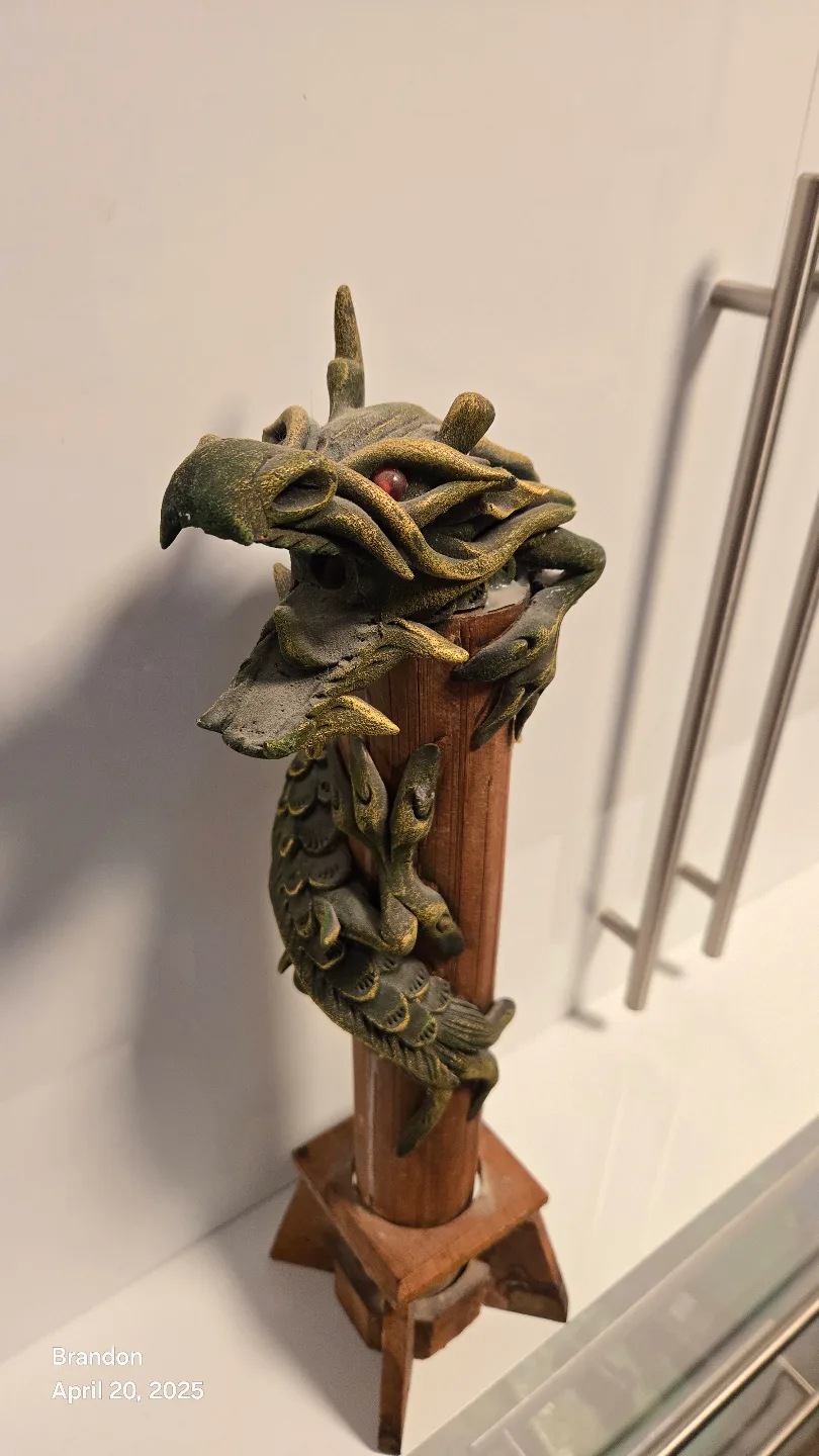 Incense Burner. Hand made one of a kind.  Dragon image indicator(3)