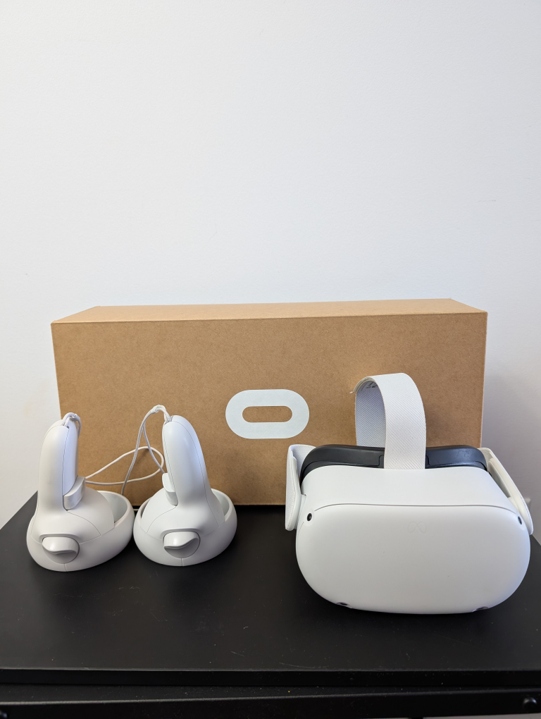 Meta Quest 2 VR Headset with Controllers and Case