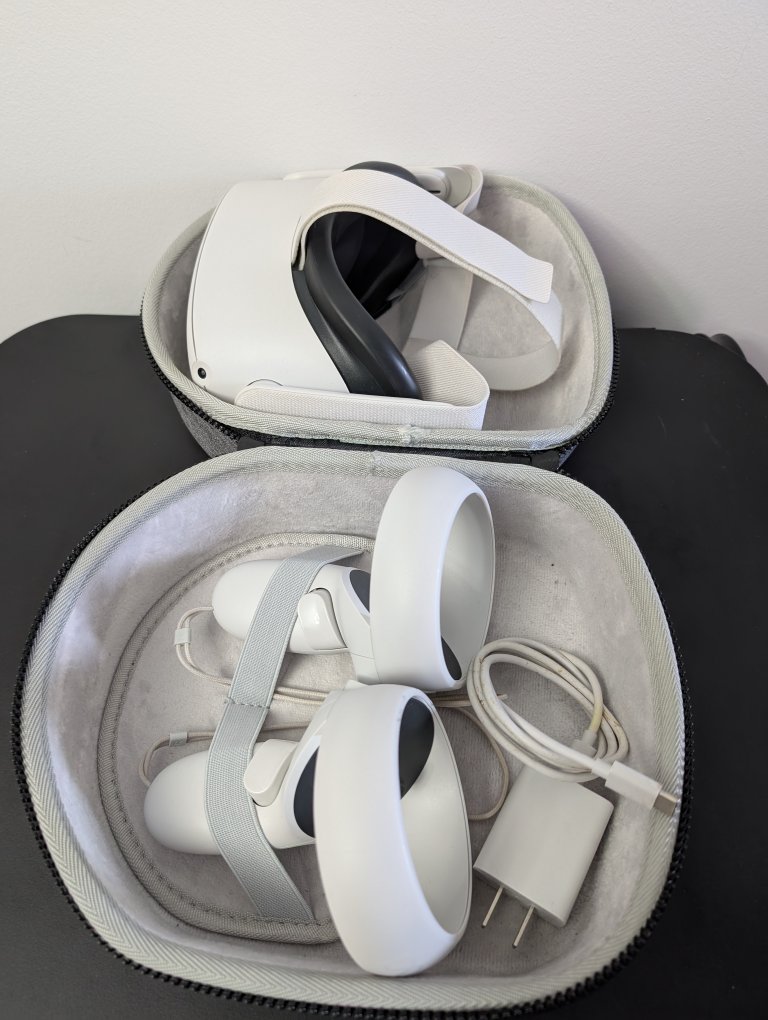 Meta Quest 2 VR Headset with Controllers and Case - photo 2