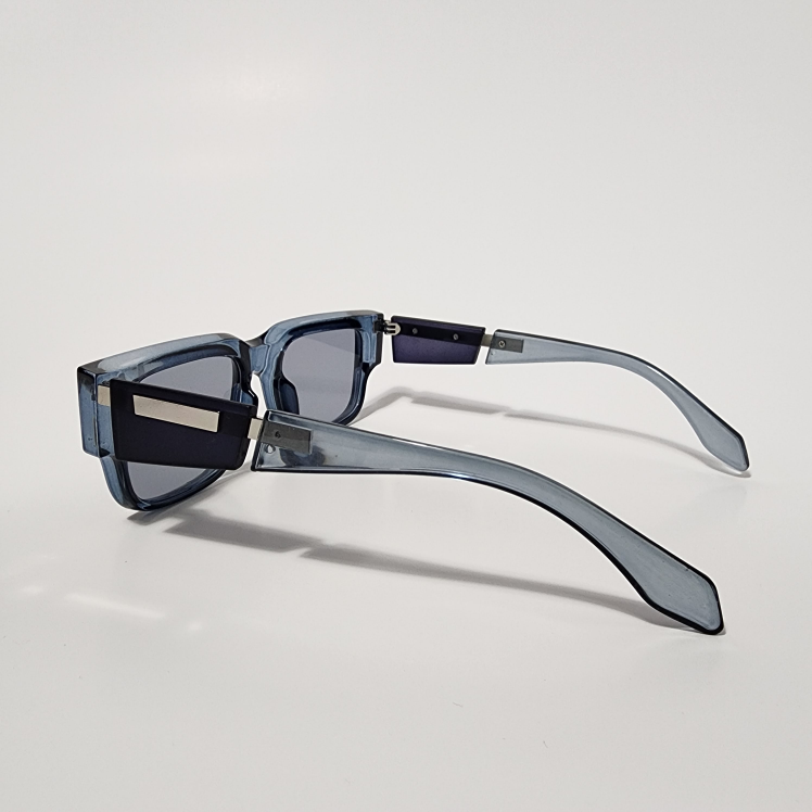 Unique Designer Sunglasses - Blue Translucent Frame - photo 3