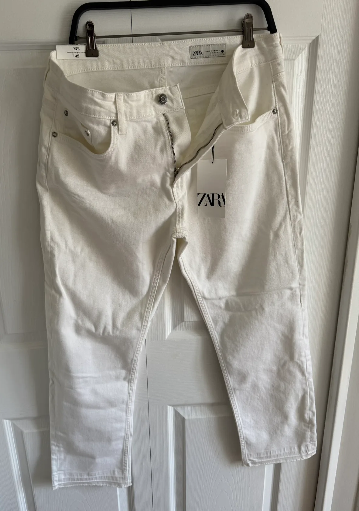 Zara White Jeans 💚 image indicator(6)
