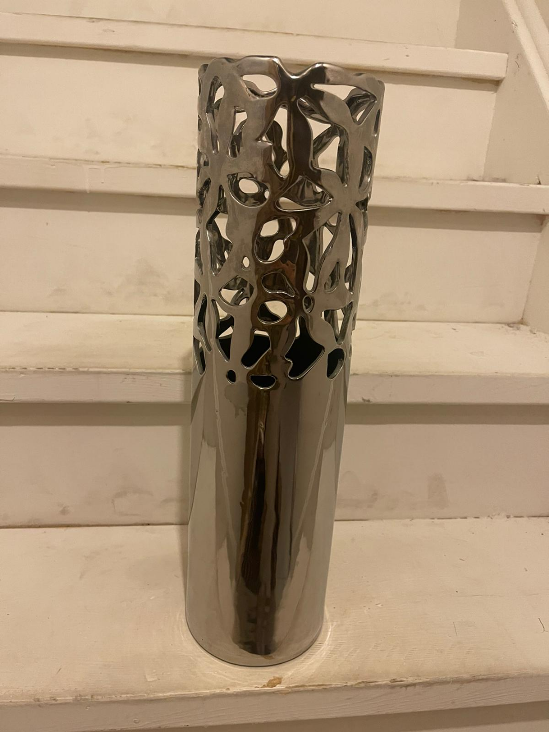Silver Metal Decorative Vase - photo 2