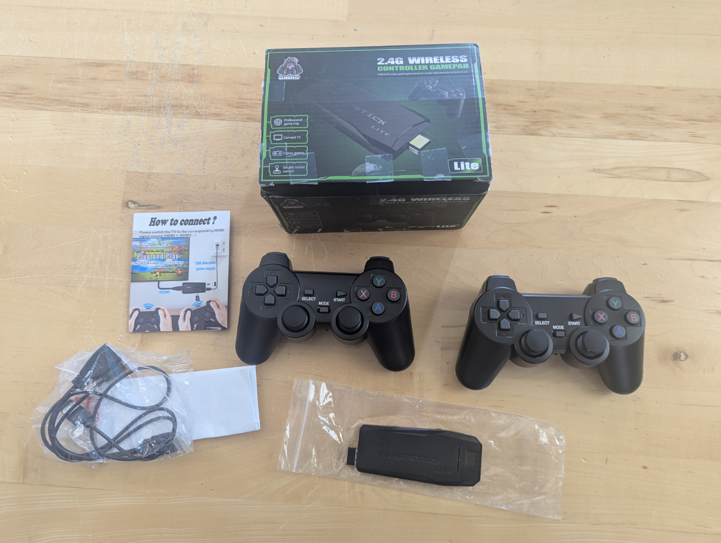 Retro game stick with controllers - photo 2